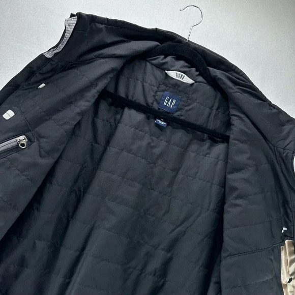 GAP Jacket Mens Size XL Quilted Lined Full Zip Long Sleeve Outdoor Nylon Black - Picture 8 of 14